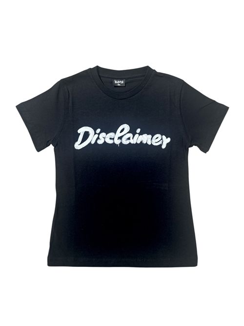 T-shirt nera con logo DISCLAIMER | 25IDK58708NERO BIANCO